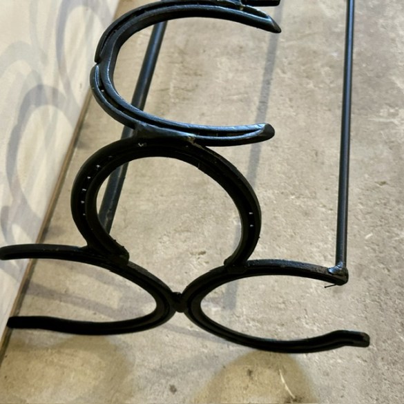 Blacksmith Horse Shoe Boot Rack 4